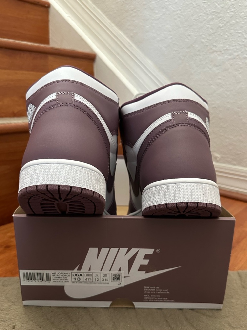 Air Jordan 1 Retro OG High “Sky J Mauve/White” DZ5485-105 Size 13 - Picture 4 of 7